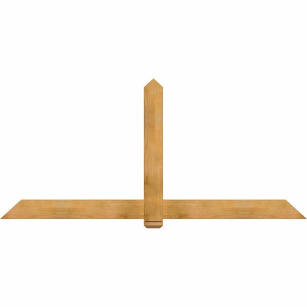 Ekena Millwork Eugene Rough Sawn Timber Gable Bracket, Western Red Cedar, 96"W x 44"H x 2"D x 6"F, 11/12 Pitch GBW096X44X0206EUG00RWR - main